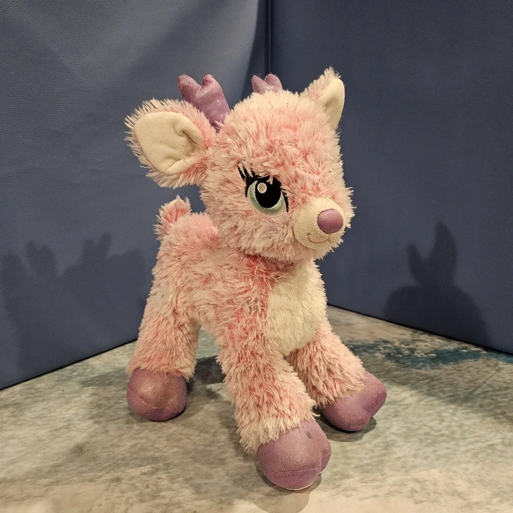 Build A Bear Pink Unicorn Arctic Fox Reindeer Plush Bundle BAB 14-16